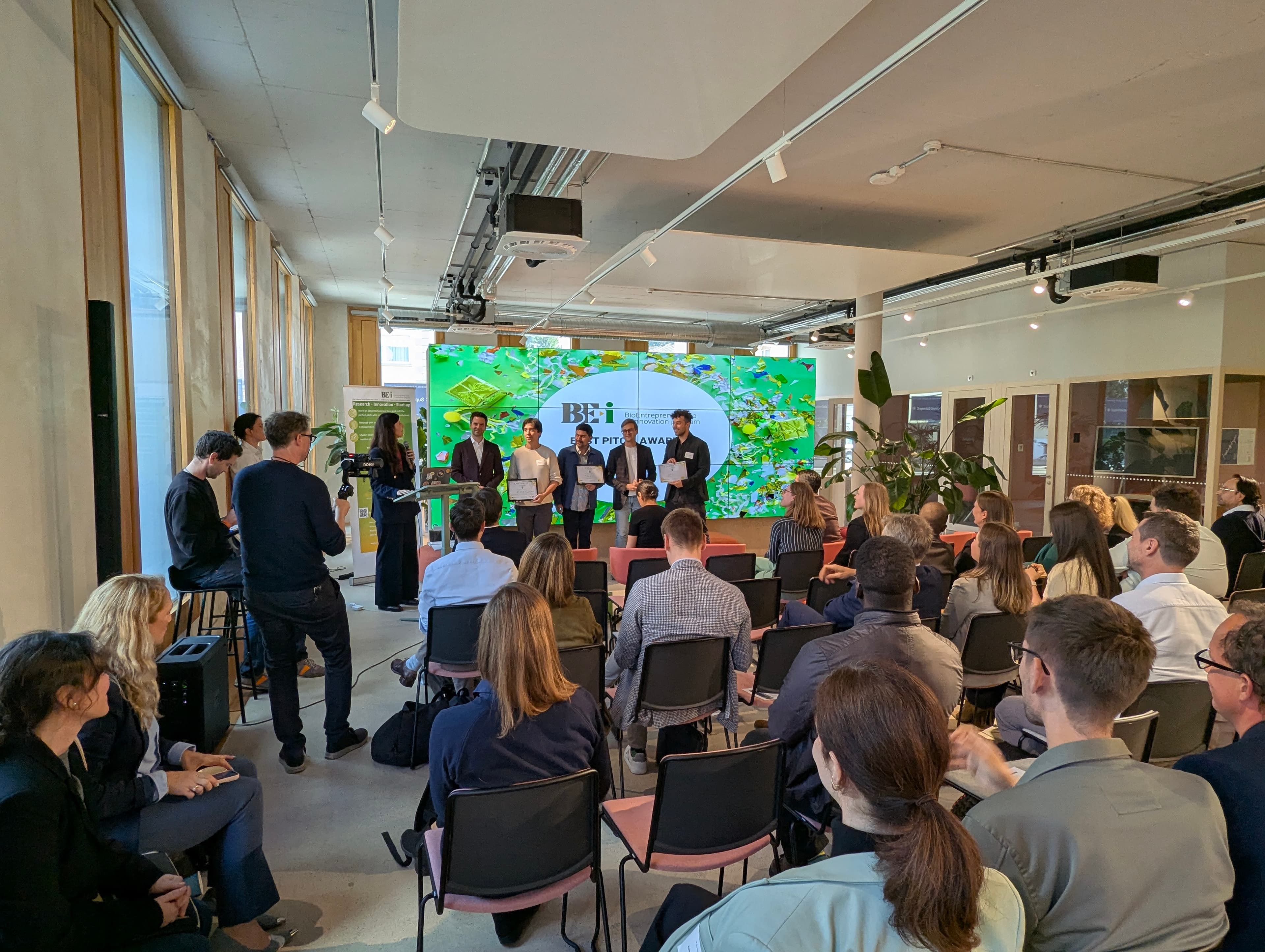 OVAITY at BEI Demo Day Best Pitch Award moment